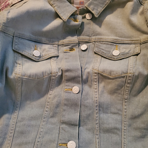 NWT Small LULAROE Jaxon denim JACKET unicorn - Picture 2 of 6